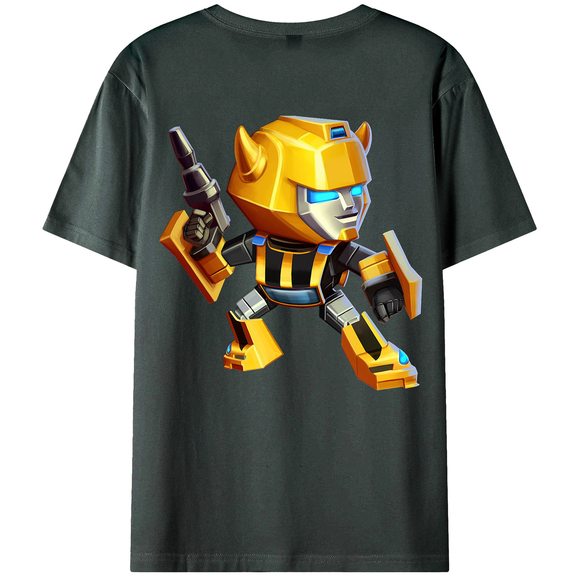 （画像用） Transformers トランスフォーマー 綿100％ メンズ半袖Tシャツ（バックプリント） 通気性
